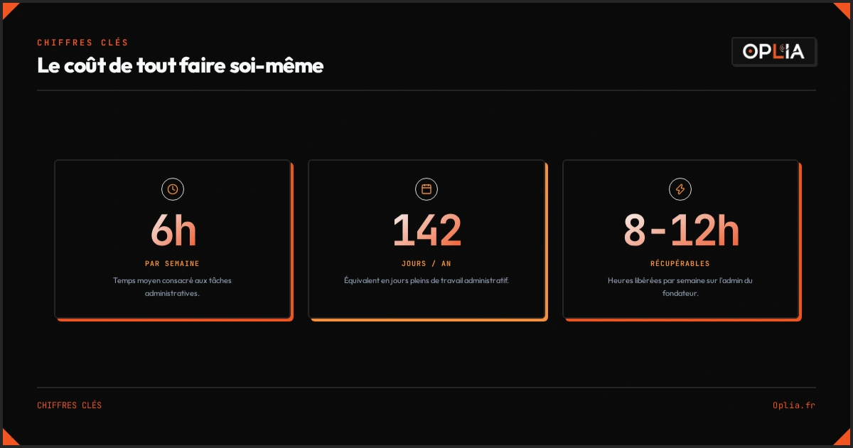 Infographie : Le coût de tout faire soi-même avec 6h par semaine et 142 jours par an