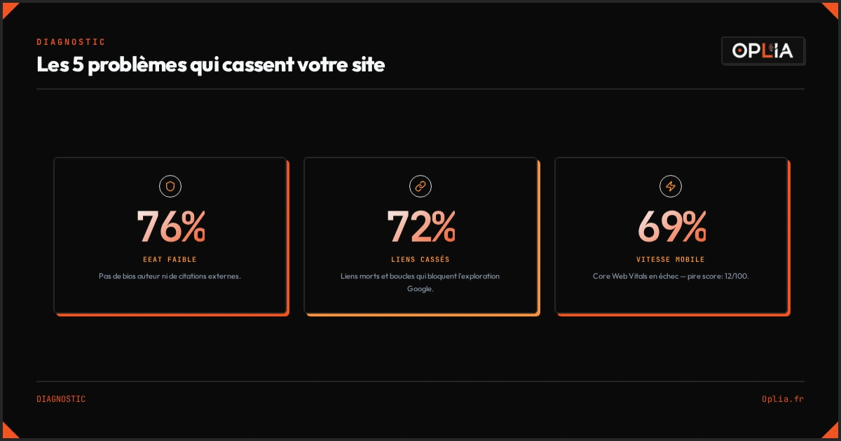 Les 5 problèmes qui cassent votre site : audit de 237 sites